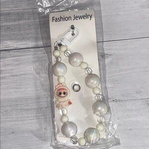 🤍 Labubu Phone Charm In White🤍